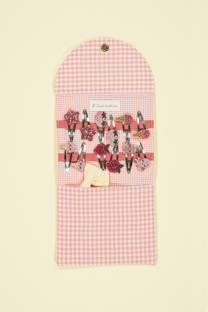 Bubble Star Hair Clips | Raspberry