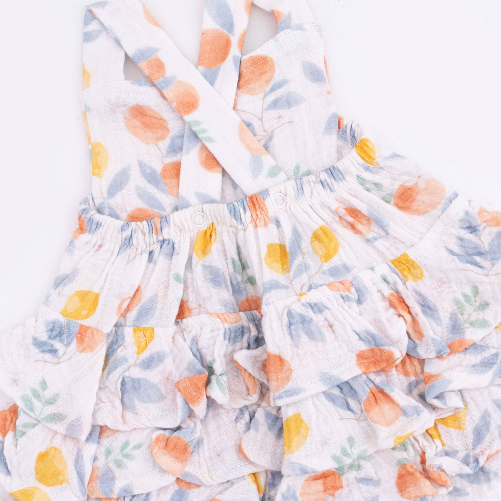 Baby Girl Ruffle Sunsuit | Citrus Floral