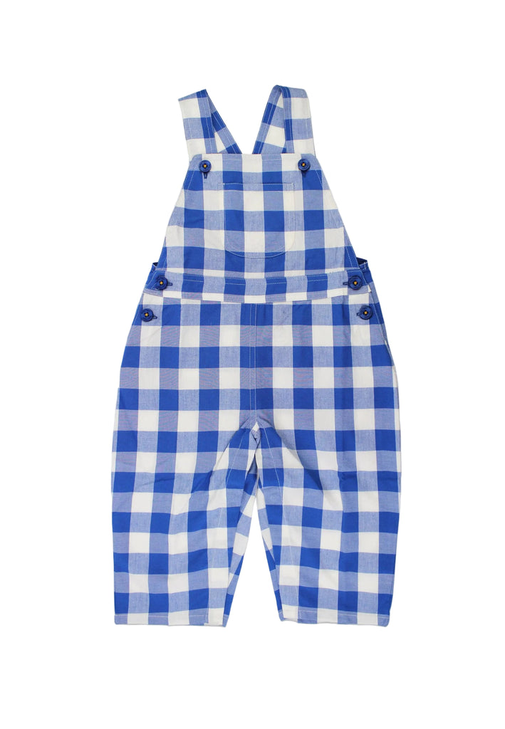 Baby and Toddler Organic Woven Dungarees | Blue Gingham