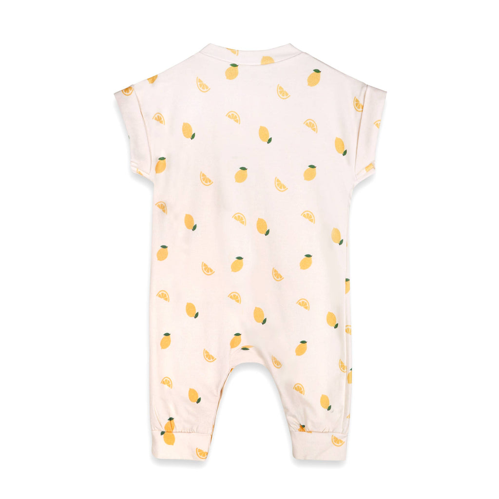 Baby Lemon Kangaroo Pocket Jumpsuit | Cream