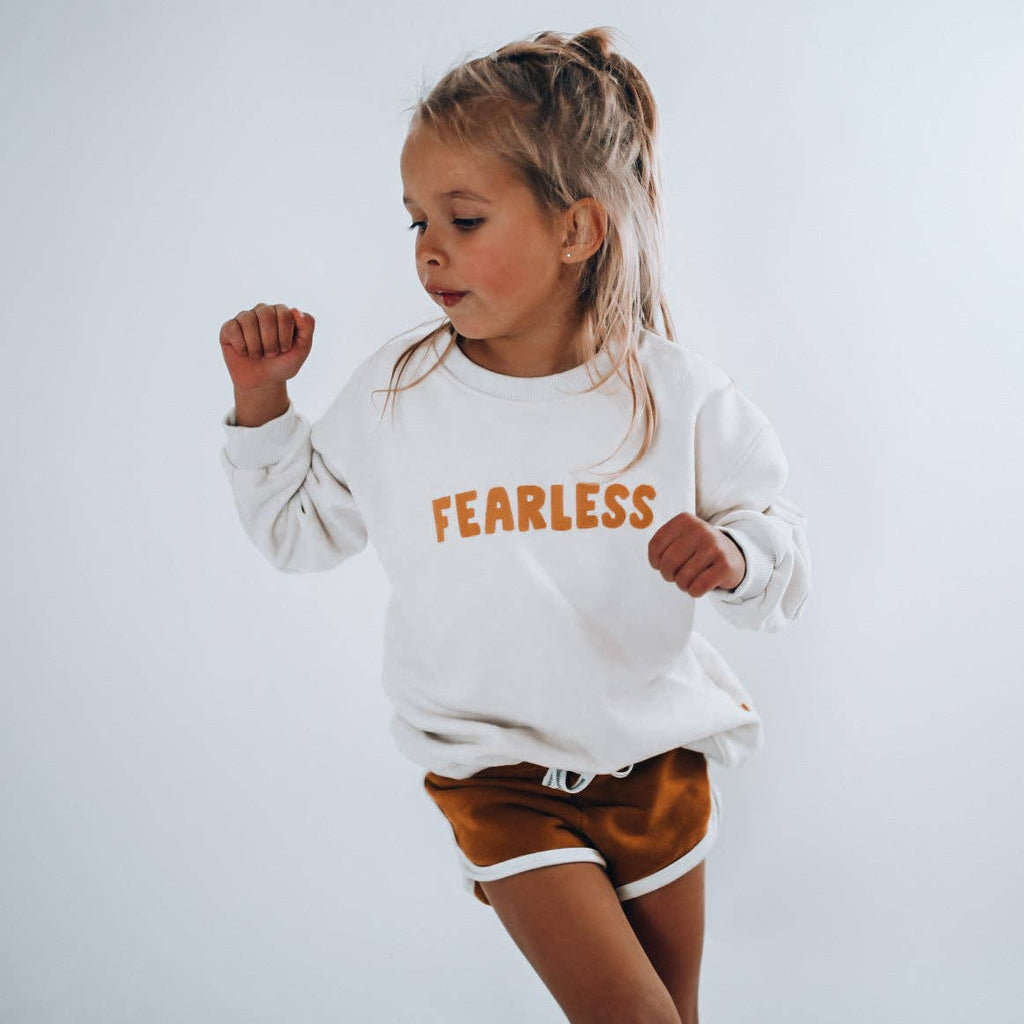 Kids Fearless Pullover | White