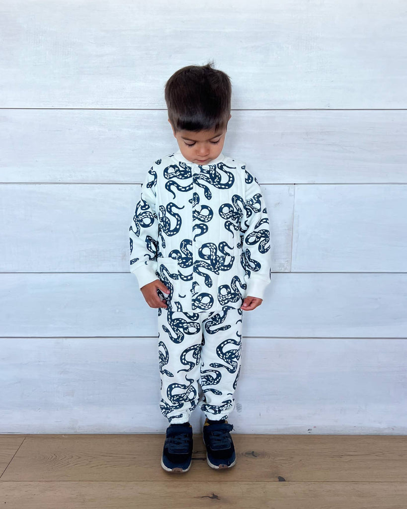 Toddler and Kid Terry Sweatshirt with Snakes Print | Indigo