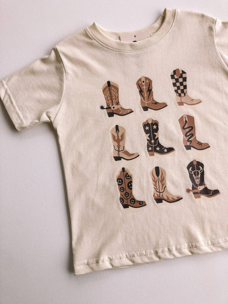 Baby and Kid Boots Tee | Tan