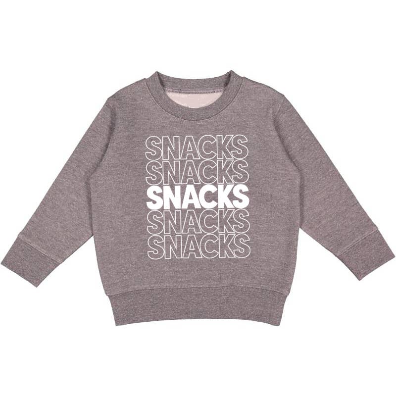 Snacks Kids Sweatshirt | Heather Grey