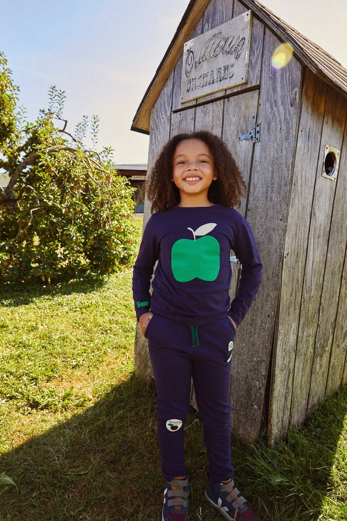 Recycled Cotton Patch Kid Jogger | Blue Ribbon