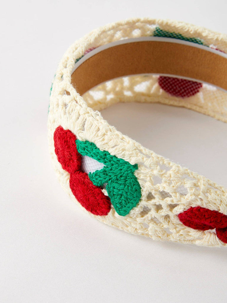 Girls Sweet Cherry Crochet Headband