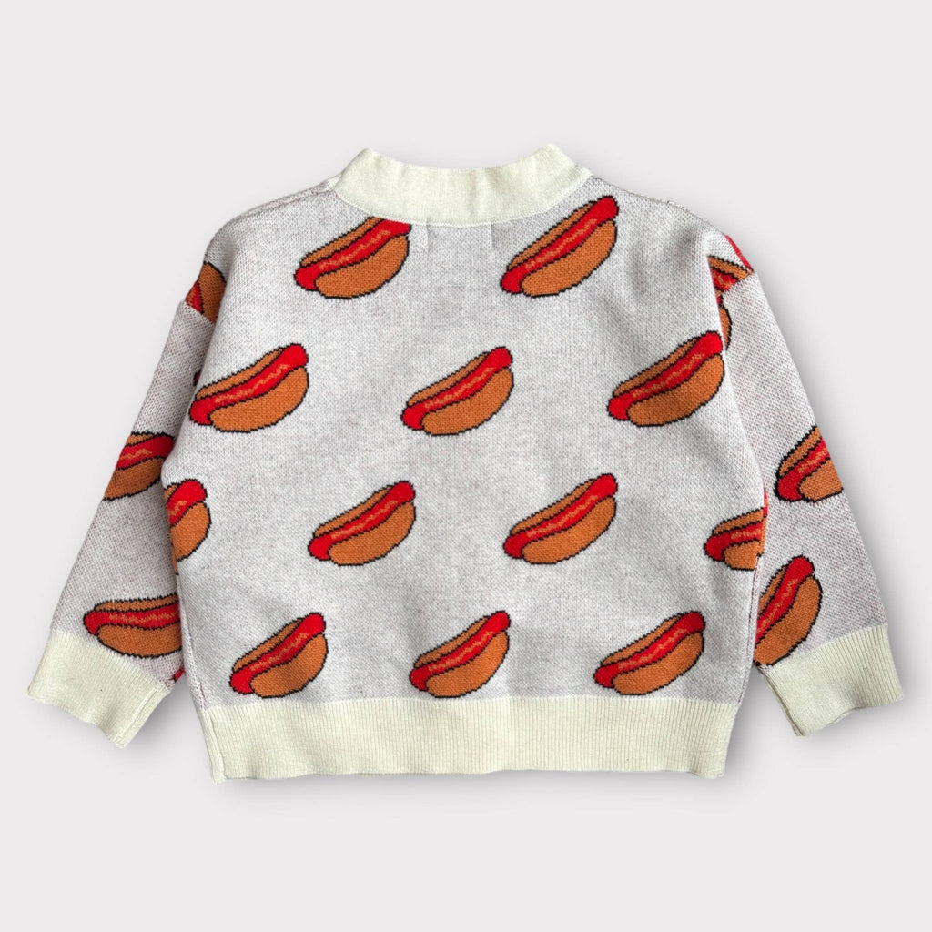 Kids Soft Sweater - Hot Dog! Cardigan
