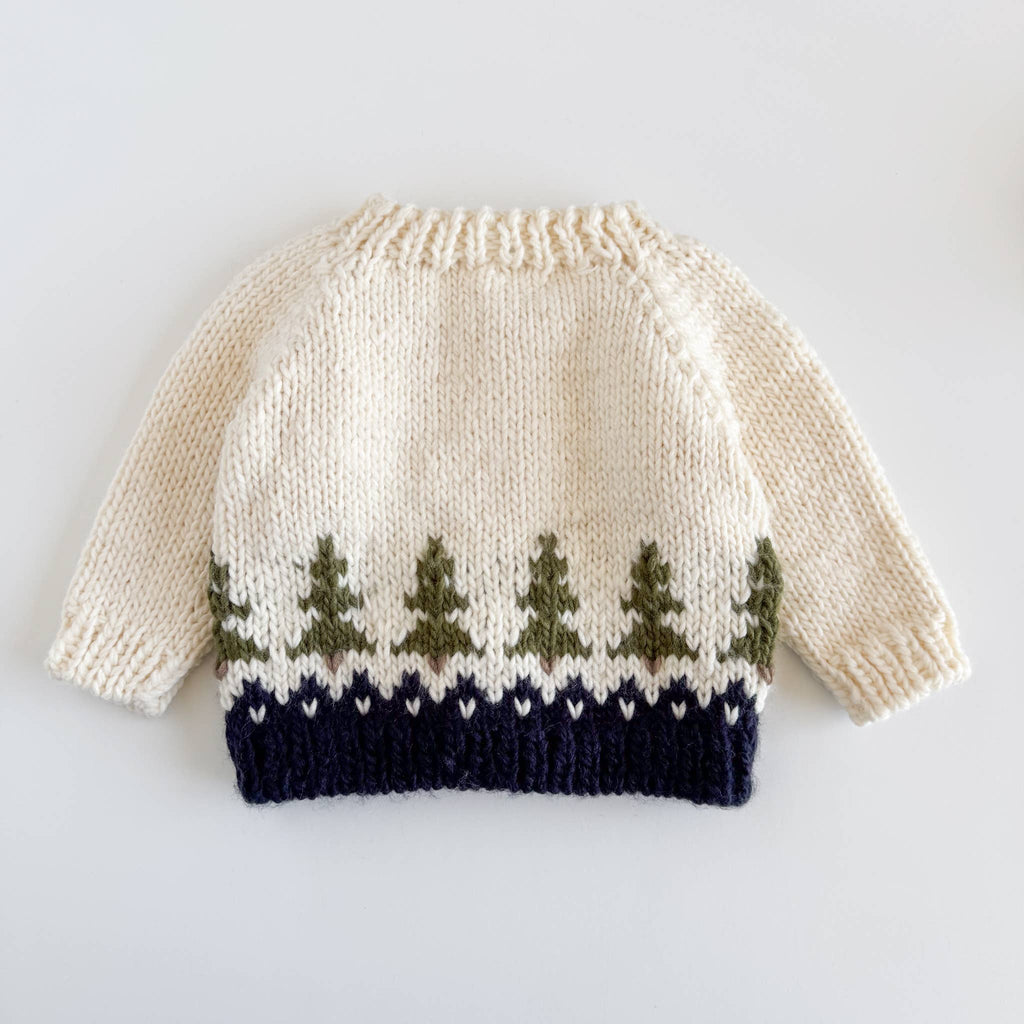 Baby and Kid Knit Cardigan | Cream Forest Fall