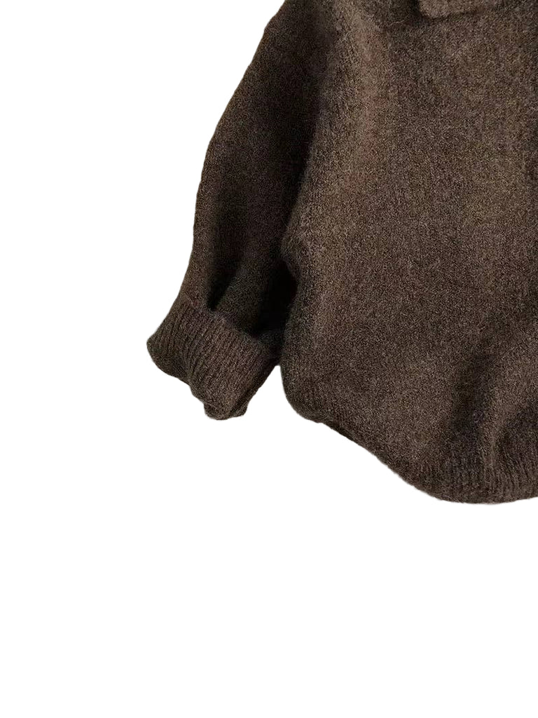 Toddler Organic Cotton Sweater | Hazel Brown