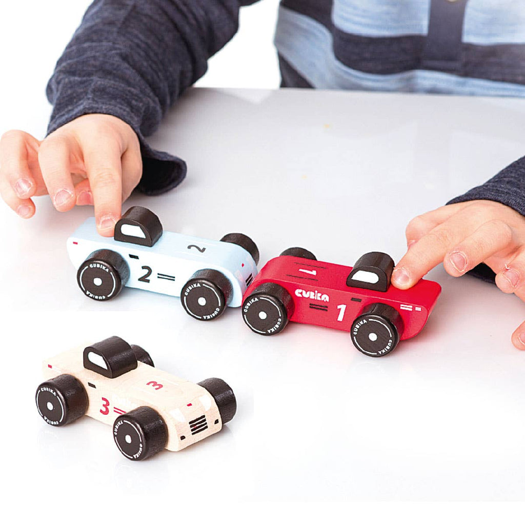 Wooden Vehicle Racing Cars Set