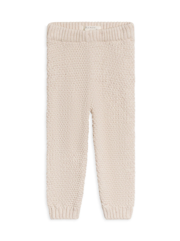 Mick Seed Stitch Sweater Knit Pants - Heather Oat