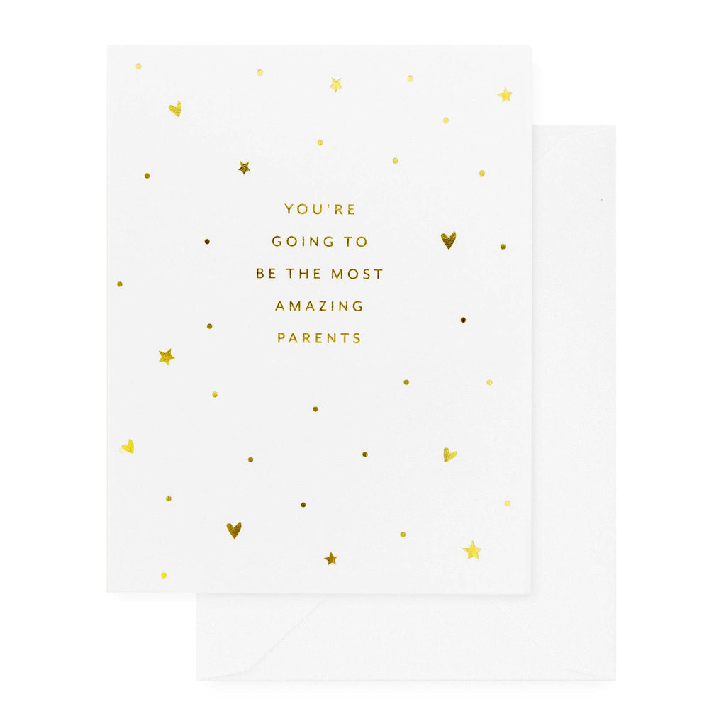 Most Amazing Parents Card in flat lay with envelope