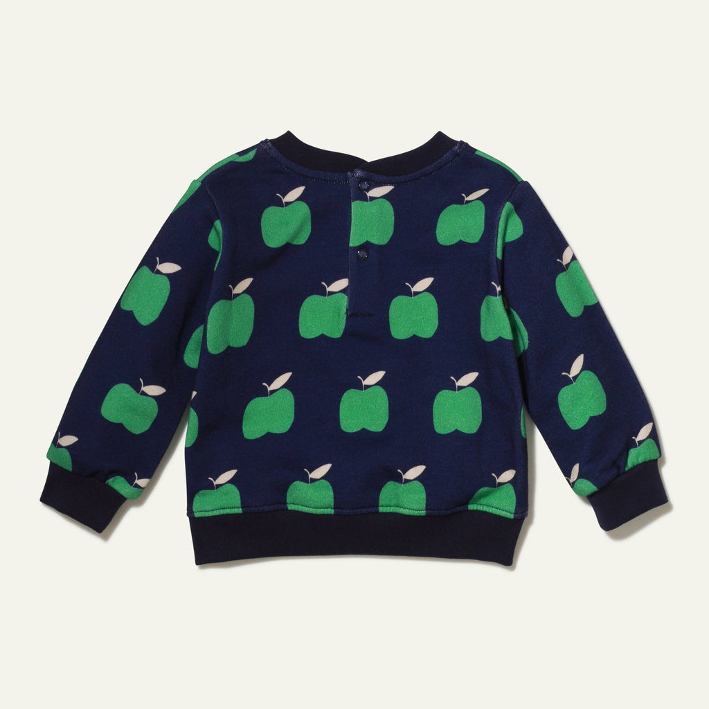 Recycled Cotton Apples Baby Sweatshirt | Blue Ribbon Apple