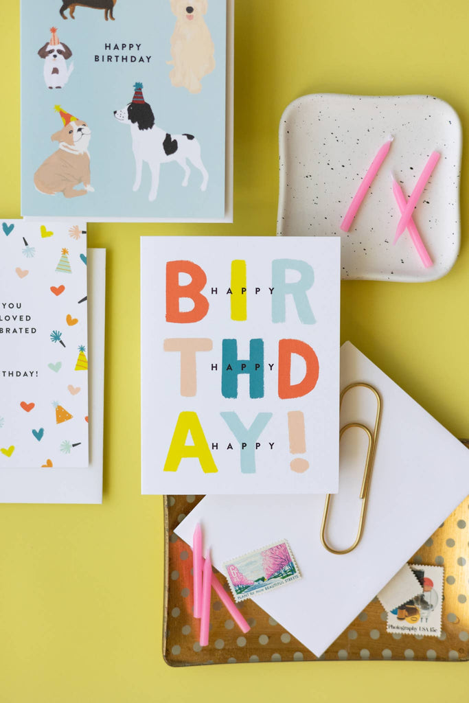 3x Happy Birthday Card