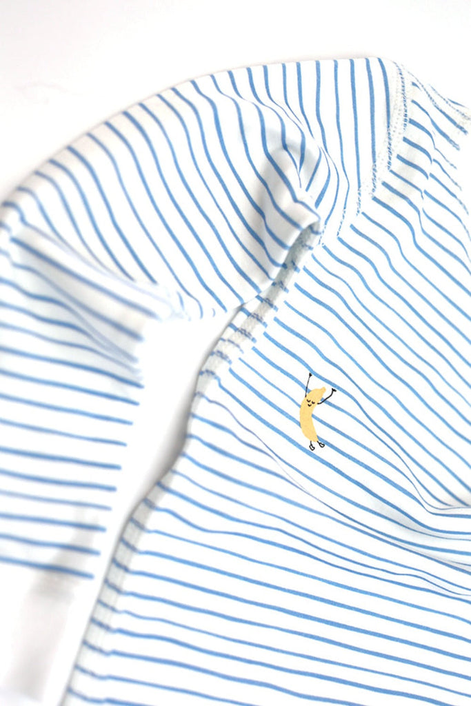 Organic Pima Cotton Pajama Set | Blue Stripe