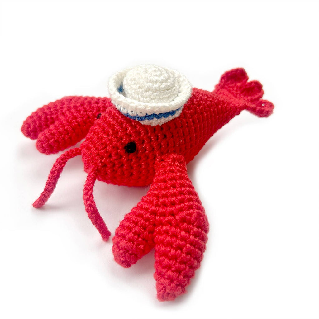 Lobster Hand Crocheted Rattle