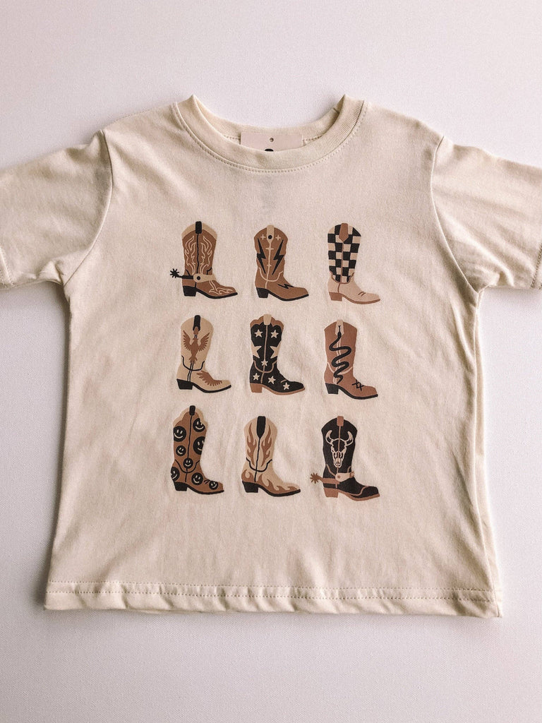 Baby and Kid Boots Tee | Tan