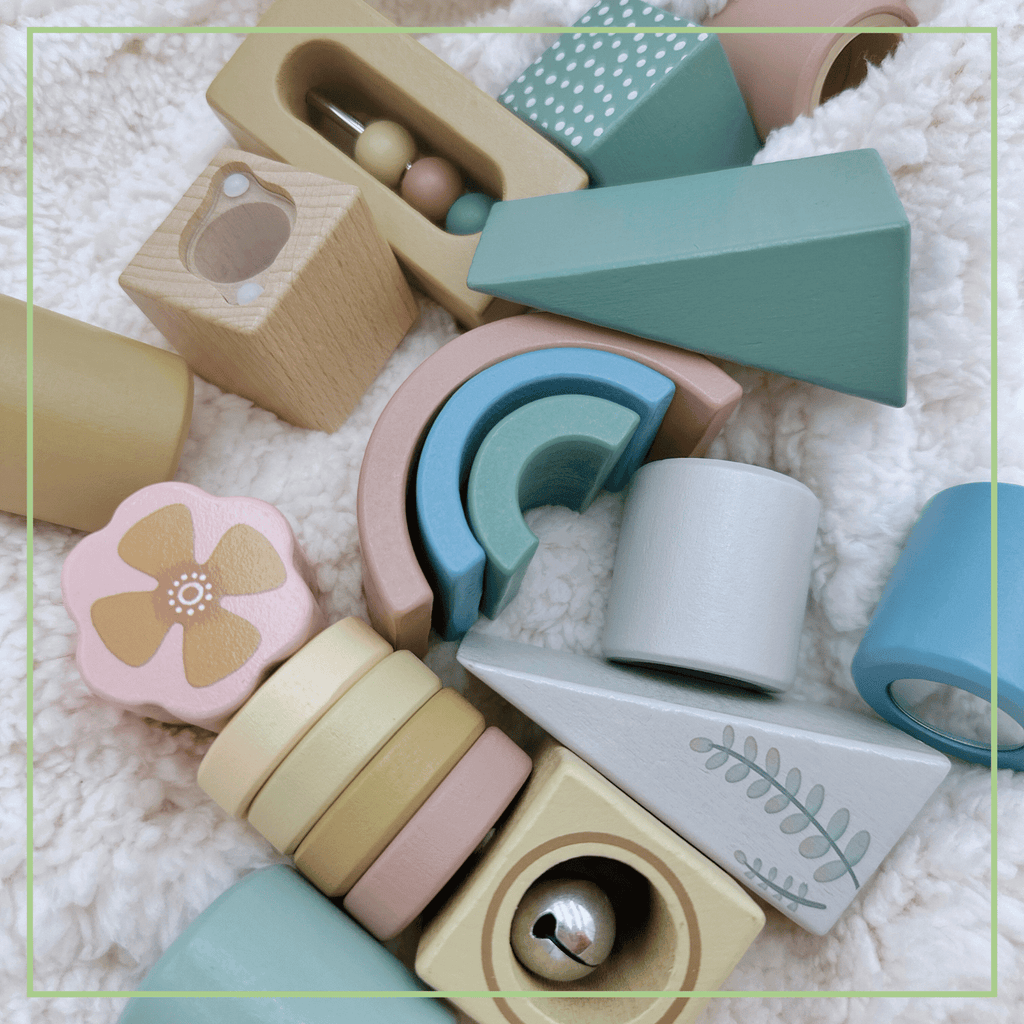 Montessori Style Wooden Activity Blocks Set