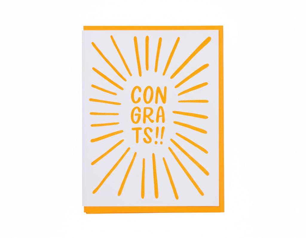Congrats Letterpress Greeting Card