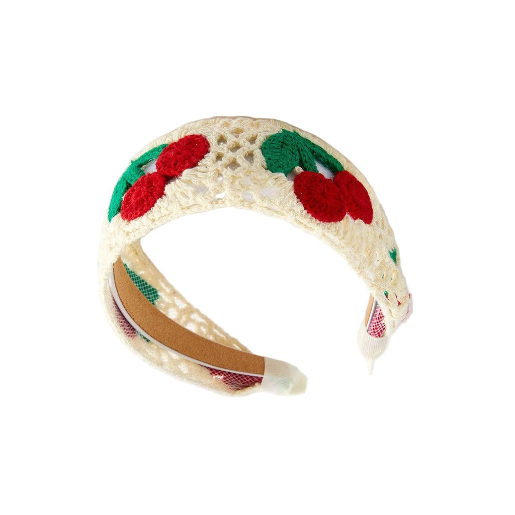 Girls Sweet Cherry Crochet Headband