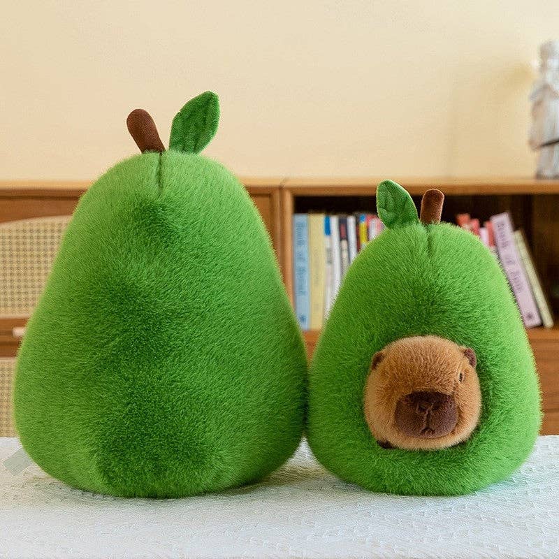 Avocado Capybara Plush Toy