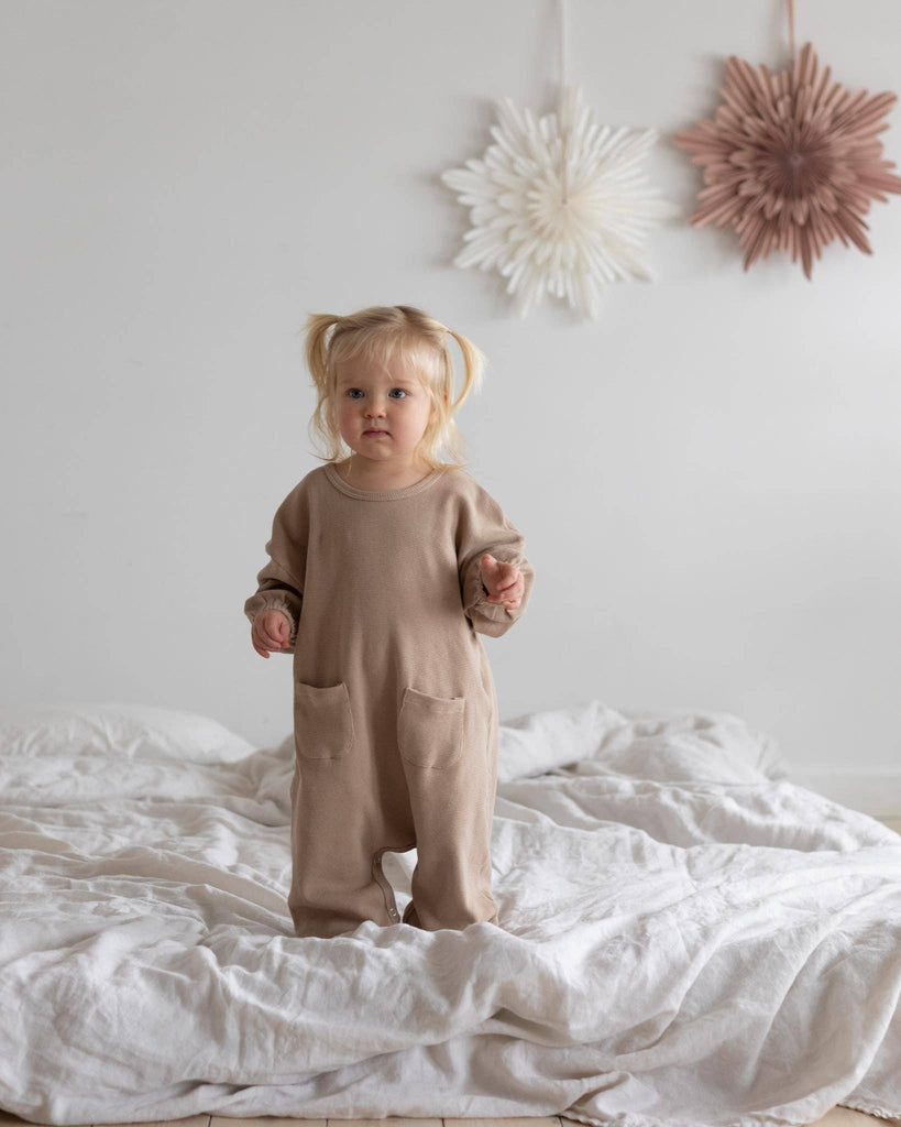 Baby/Toddler Waffle Onepiece | Oatmeal