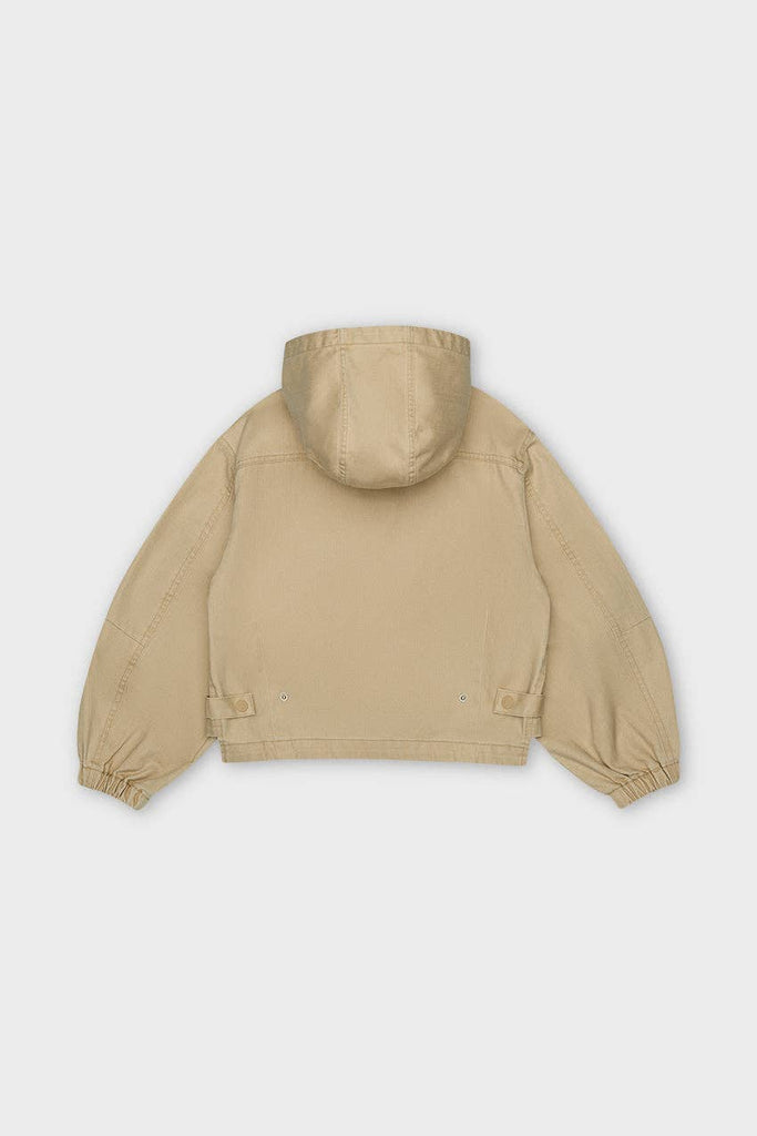 Kids Cropped Cargo Jacket | Tan