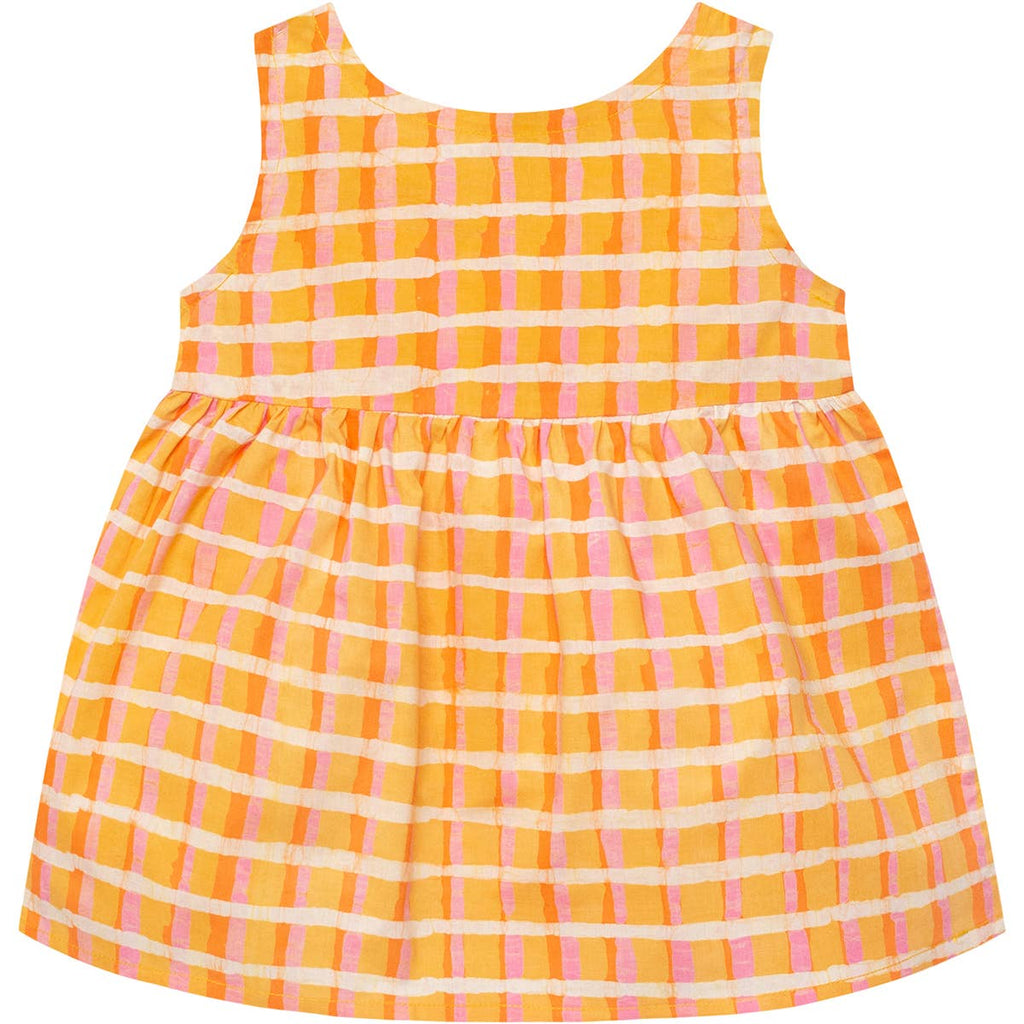 Babies Sundress in Organic Cotton | Yellow Plaid