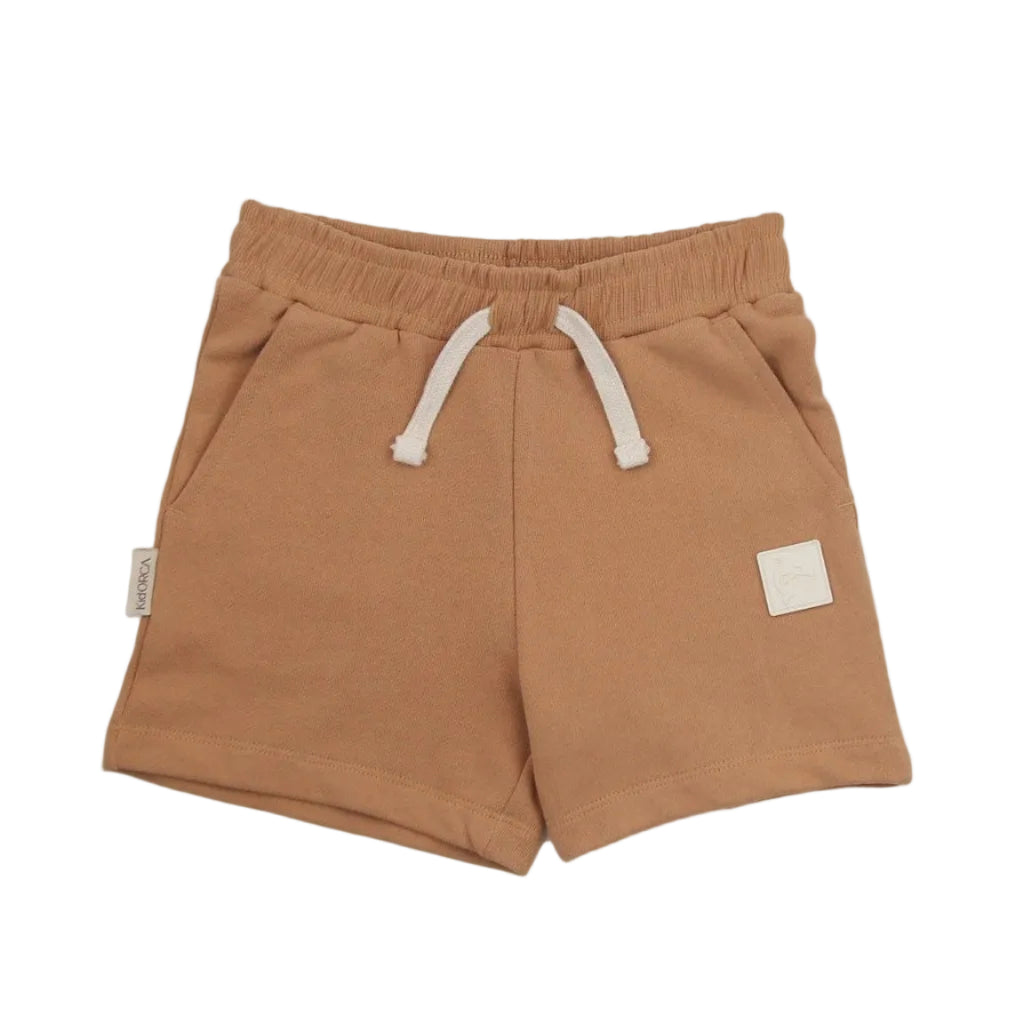 Kids Organic Cotton French Terry Shorts | Sandstorm