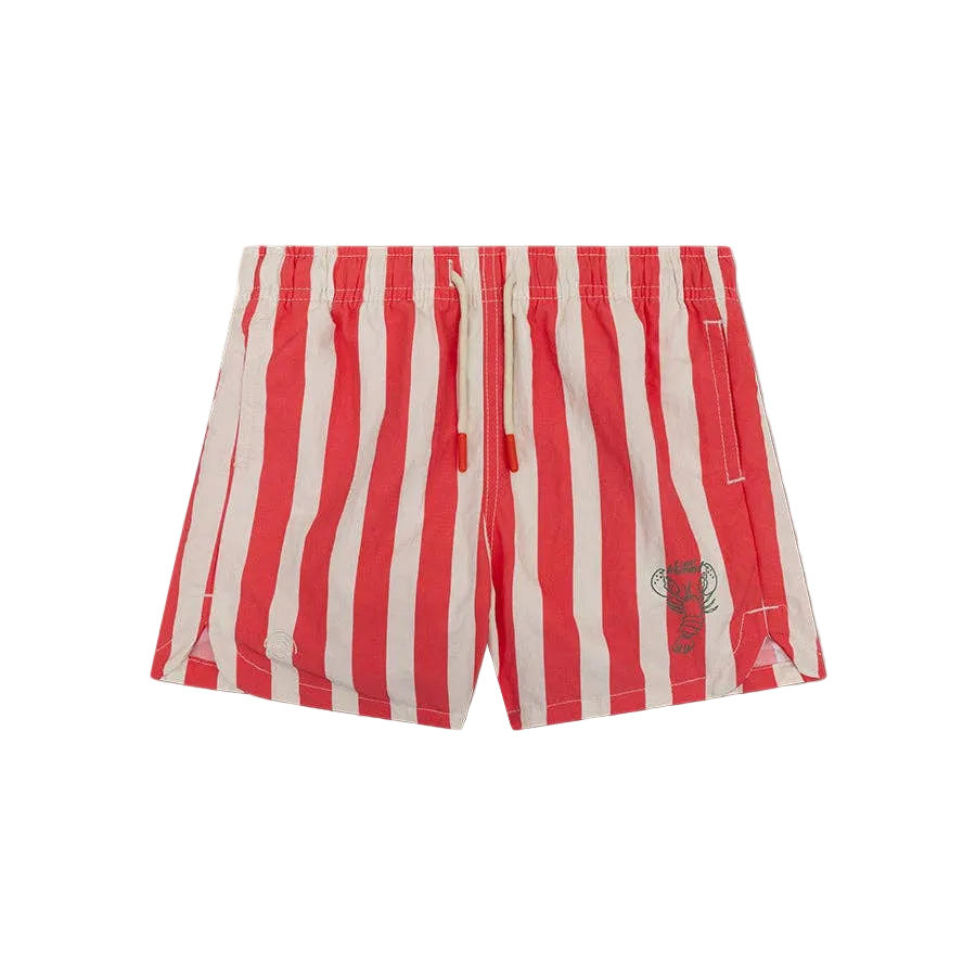 Toddler & Kids Stripe Swim Shorts| Beige & Red