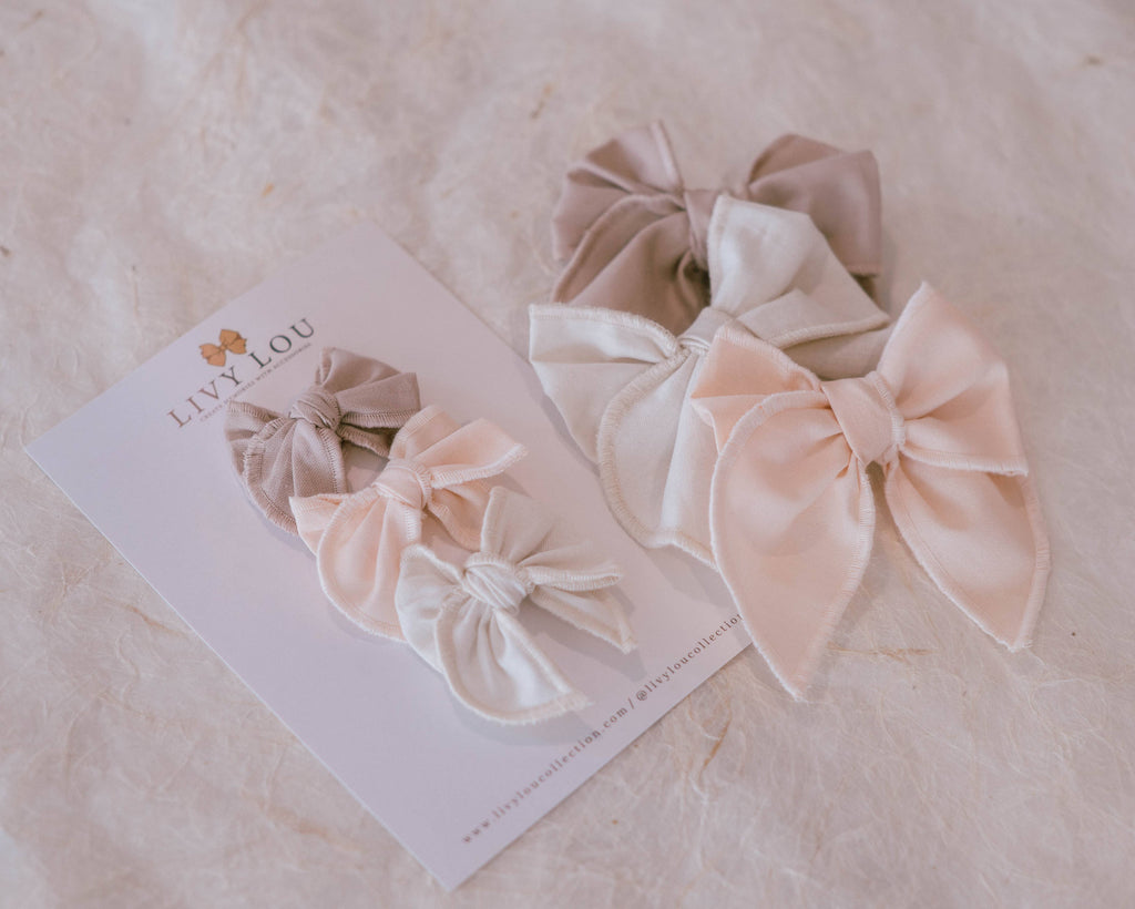 Girls Mini Clips | Neutral Solids