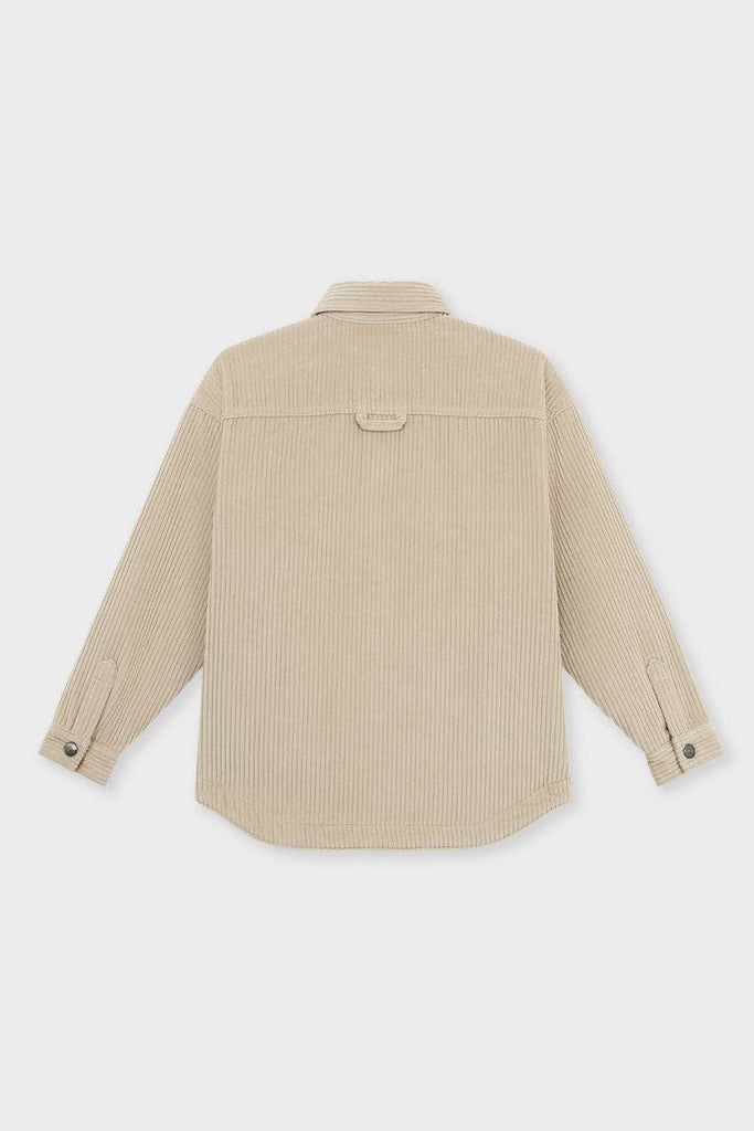 Kids Oversized Quilted Corduroy Shirt | Beige