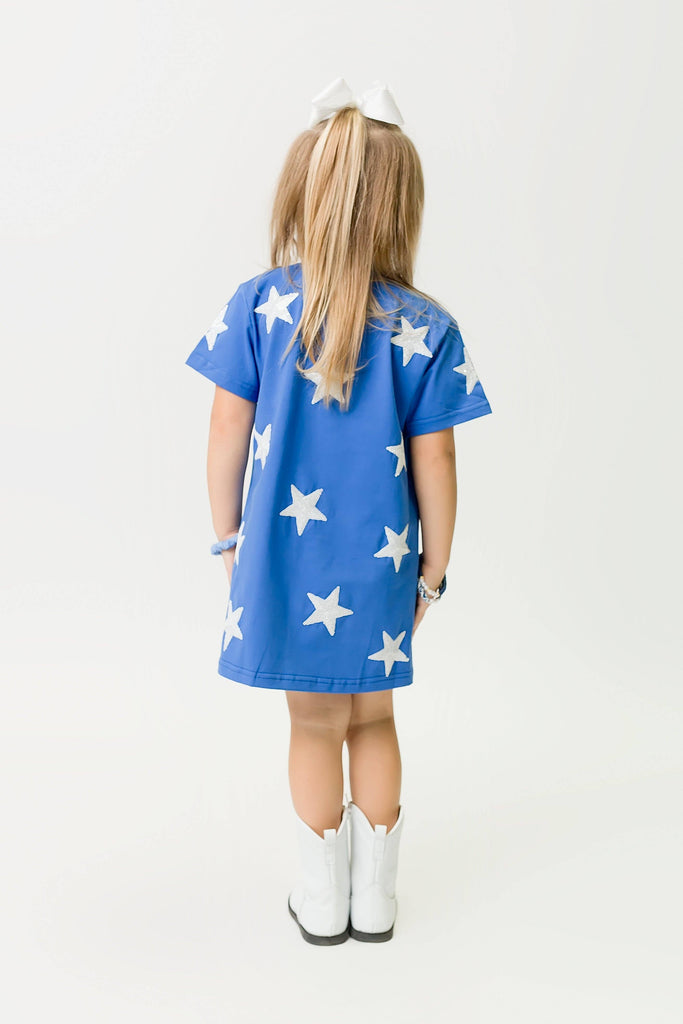 Girls Royal Star Dress | Blue
