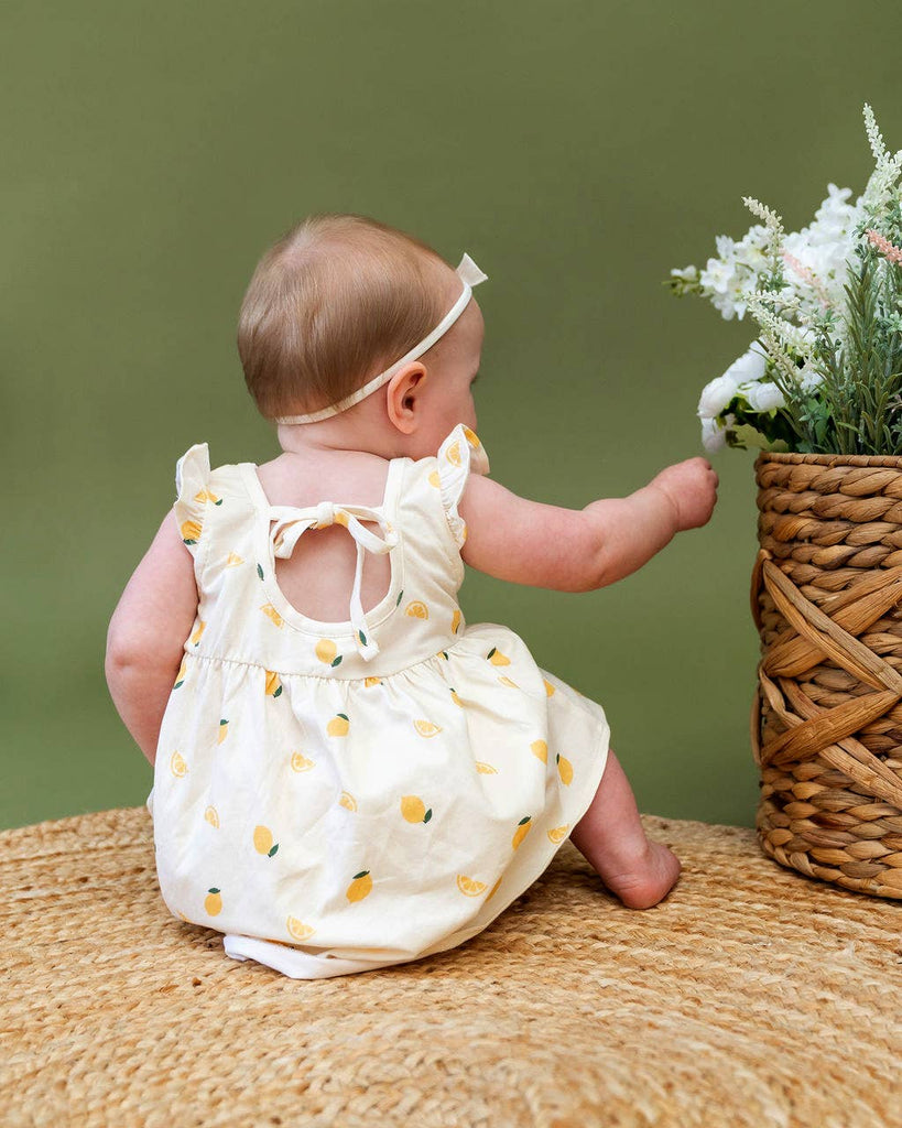 Baby Lemon Baby Dress + Bloomer | Cream