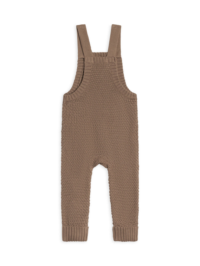 Briggs Seed Stitch Sweater Knit Overalls - Taupe