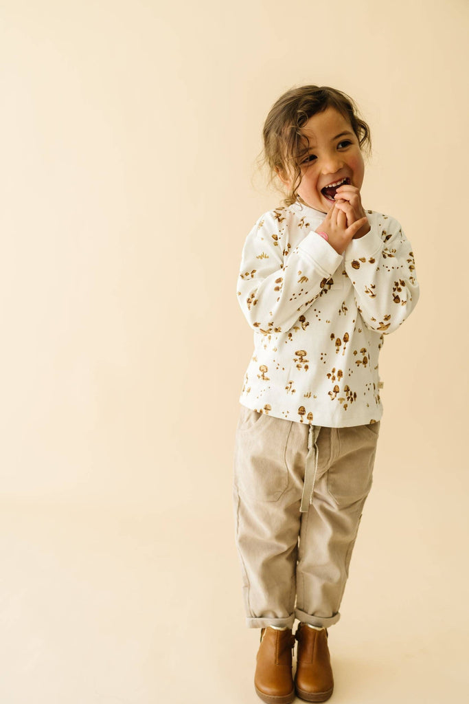 Organic Tee and Corduroy Pant Set | Oat