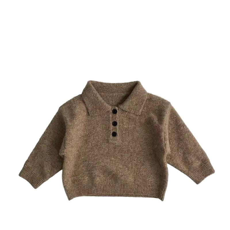 Toddler Organic Cotton Sweater | Tan