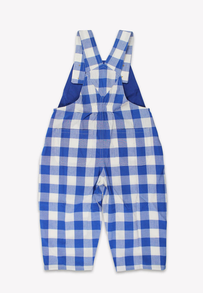 Baby and Toddler Organic Woven Dungarees | Blue Gingham