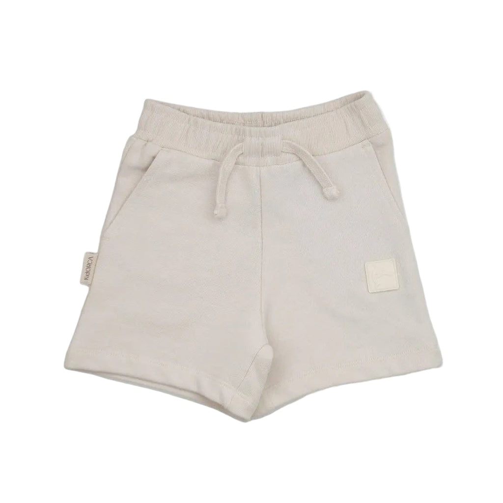 Kids Organic Cotton French Terry Shorts | Beige