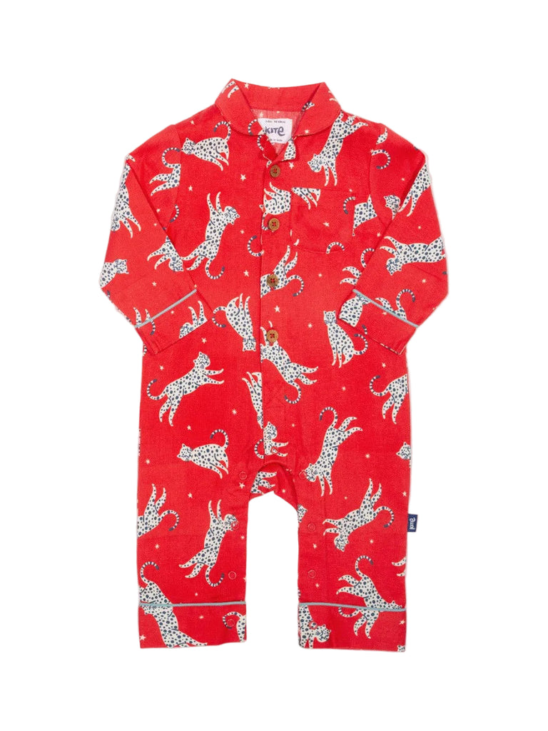 Baby Snow Leopard Romper | Red