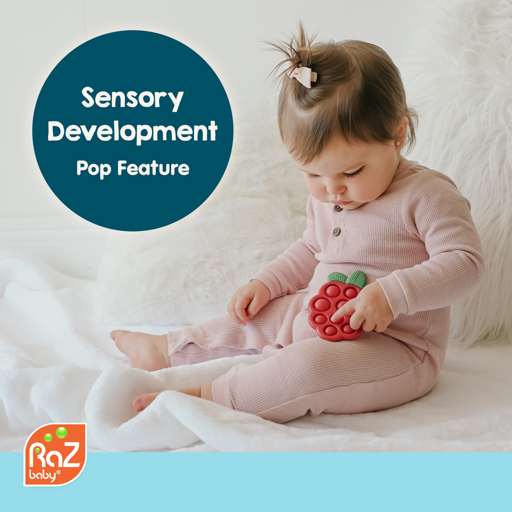 RaZberry Pop Silicone Teether Sensory Toy