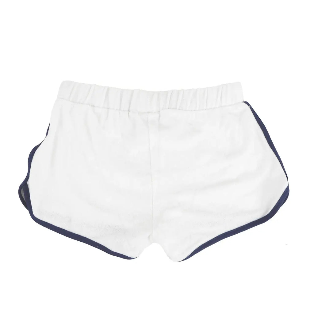 Girls Terry Track Shorts | White