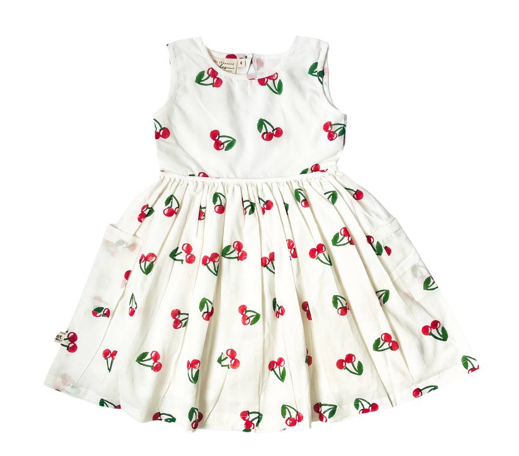 Baby & Girls Back Cut Dress | Cherry