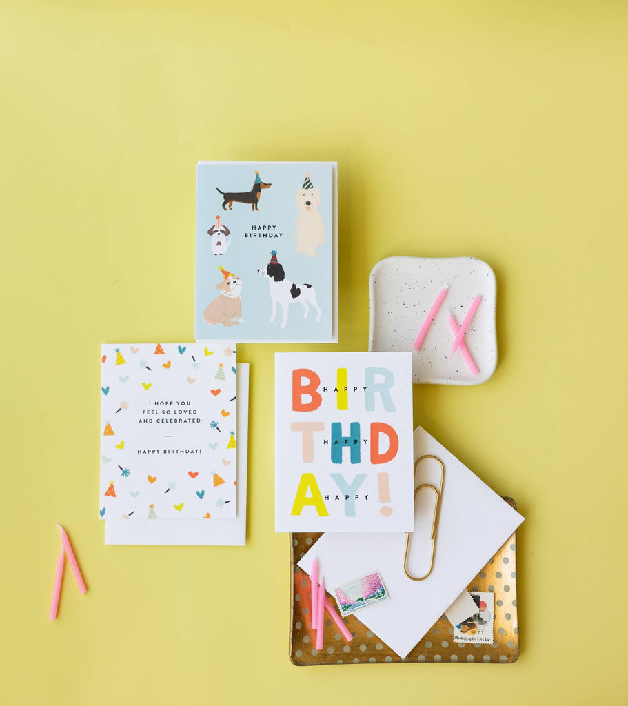3x Happy Birthday Card