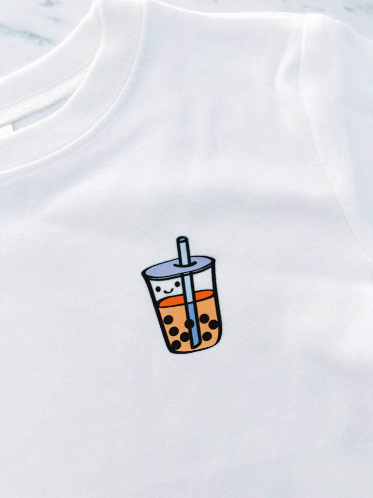 Toddlers Boba Tee | White