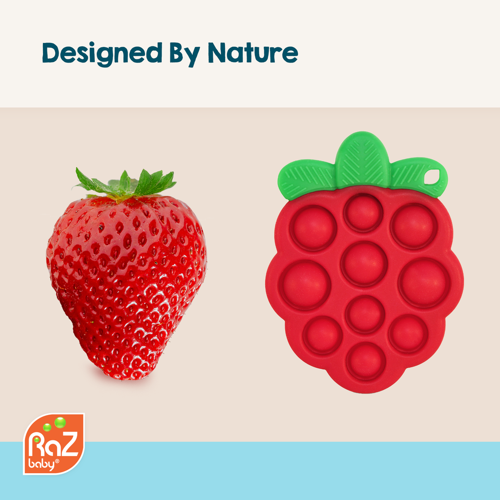RaZberry Pop Silicone Teether Sensory Toy