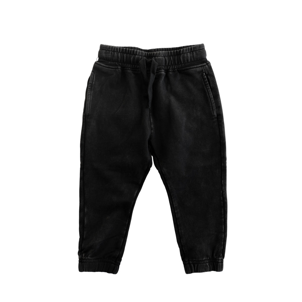 Baby and Kids Acid Wash Joggers | Black