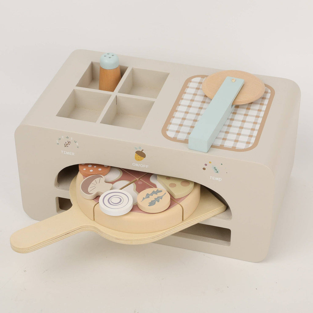 Wooden Pizza Oven Set Pretend Play