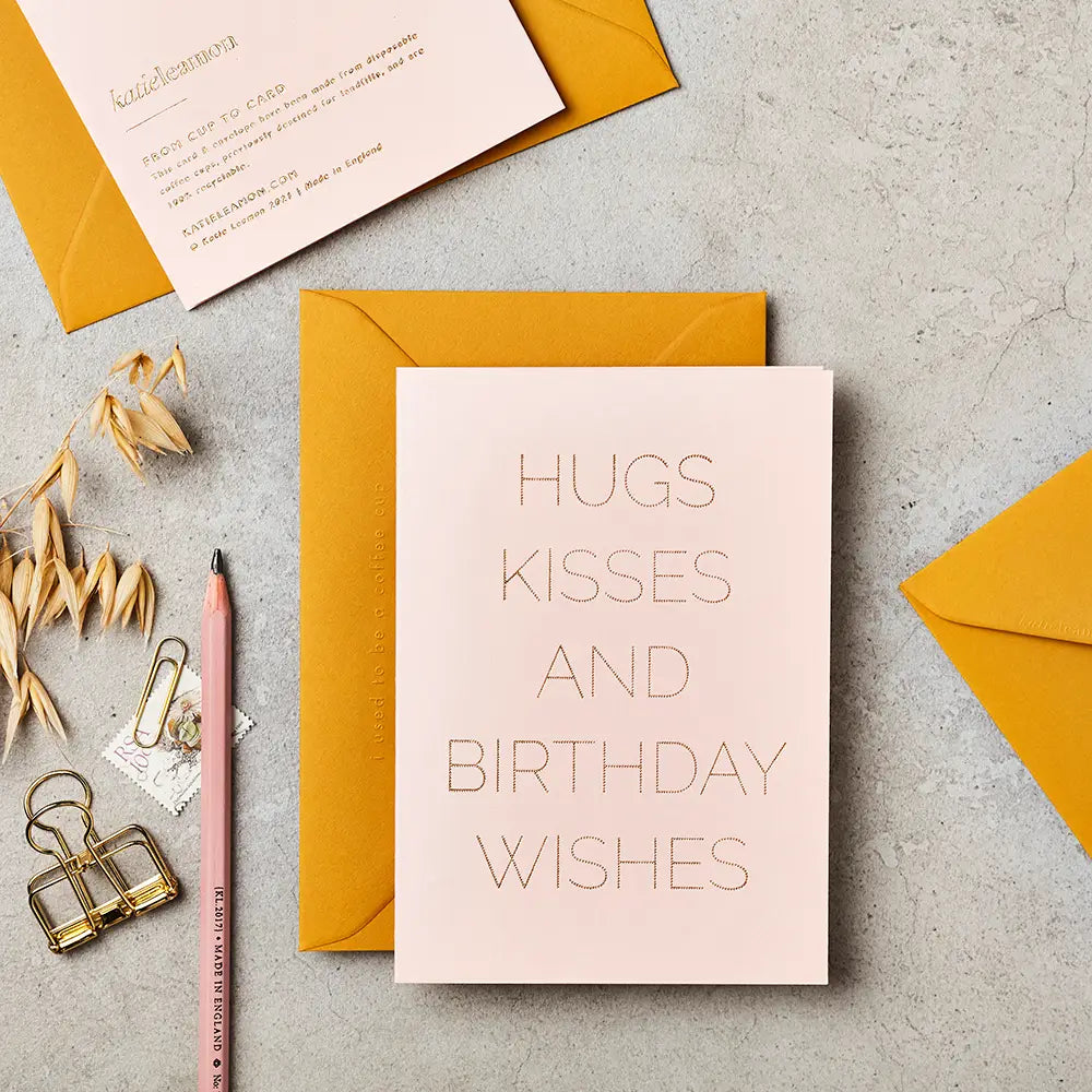 Hugs, Kisses, Birthday Wishes Foiled Card