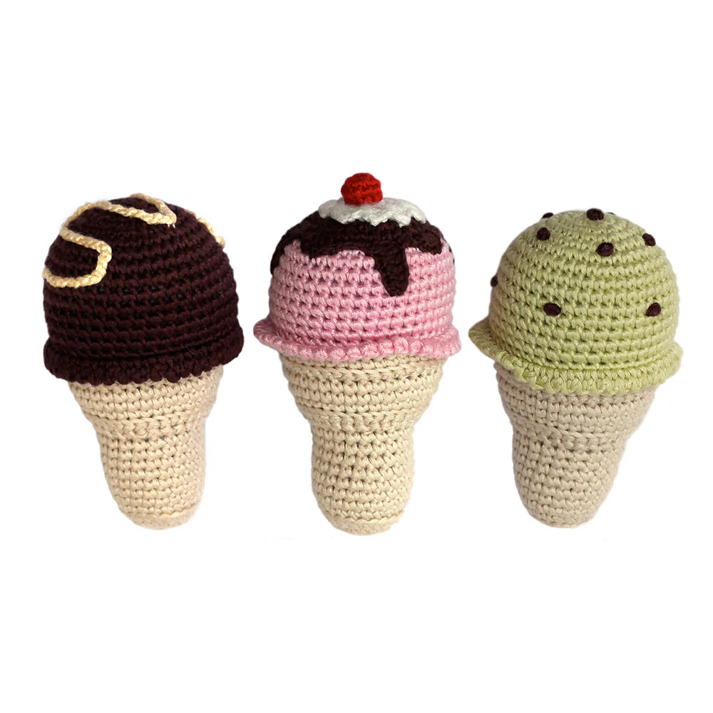 Ice-cream Crocheted Rattle